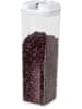 Compactor Voorraadpot transparant/wit - (B)9,5 x (H)30,5 x (D)9,5 cm