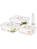 Compactor 3-delige set: vershouddozen "Aspifresh" wit