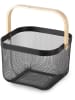 Compactor Aufbewahrungsbox "Bora" in Schwarz/ Beige - (B)24,5 x (H)24,5 x (T)17,5 cm