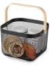 Compactor Pojemnik "Bora" w kolorze czarno-beżowym - 24,5 x 24,5 x 17,5 cm