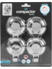 Compactor Haczyki ścienne (4 szt.) "Bestlock" w kolorze srebrnym - 7 x 4 x 8,7 cm