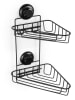 Compactor Półka prysznicowa "Bestlock" w kolorze czarnym - 22 x 23,5 x 36 cm