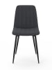 IDOMYA Factory 6-delige set: stoelen "Fiona" donkergrijs/zwart - (B)46 x (H)88 x (D)55 cm