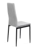 IDOMYA Factory 6-delige set: stoelen "Jade" lichtgrijs/zwart - (B)39 x (H)96 x (D)41,5 cm