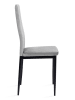 IDOMYA Factory 6-delige set: stoelen "Jade" lichtgrijs/zwart - (B)39 x (H)96 x (D)41,5 cm