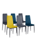 IDOMYA Factory 6-delige set: stoelen "Jade" meerkleurig - (B)39 x (H)96 x (D)41,5 cm