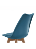 IDOMYA Factory 6er-Set: Esszimmerstühle "Nordia" in Blau - (B)46 x (H)79,5 x (T)51 cm