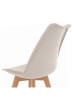 IDOMYA Factory 6-delige set: eetkamerstoelen "Nordia" crème/oranje/grijs - (B)46 x (H)79,5 cm