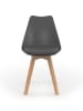 IDOMYA Factory 6-delige set: eetkamerstoelen "Nordia" grijs - (B)46 x (H)79,5 x (D)51 cm