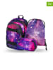 BAAGL 3-delige schooltasset "Galaxy" paars/roze/blauw