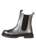 lamino Leren chelseaboots zilverkleurig