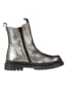 lamino Leren chelseaboots zilverkleurig