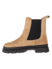 lamino Leren chelseaboots beige