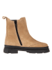 lamino Leren chelseaboots beige