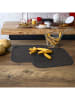 COOK CONCEPT 2er-Set: Heißluftfritteusen-Matten in Schwarz - (B)21 x (H)21 cm
