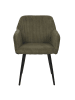 THE HOME DECO FACTORY 2er-Set: Esszimmerstühle in Khaki - (B)55,5 x (H)82 x (T)61 cm