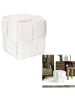 THE HOME DECO FACTORY Puf w kolorze kremowym - 36 x 38 cm