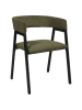 THE HOME DECO FACTORY 2-delige set: fauteuils "Scott" kaki - (B)51,5 x (H)71,5 x (D)50,5 cm