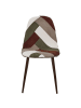THE HOME DECO FACTORY 4-delige set: eetkamerstoelen beige/kaki/wit - (B)45 x (H)84,5 x (D)51,5 cm