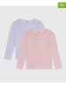 PETIT BATEAU 2-delige set: longsleeves paars/lichtroze