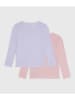 PETIT BATEAU 2-delige set: longsleeves paars/lichtroze