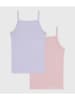 PETIT BATEAU 2er-Set: Hemdchen in Lila/ Rosa