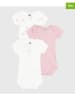 PETIT BATEAU 3er-Set: Bodys in Rosa/ Weiß