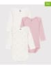 PETIT BATEAU 3er-Set: Bodys in Rosa/ Weiß
