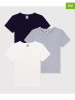 PETIT BATEAU 3-delige set: shirts zwart/wit/grijs