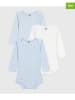 PETIT BATEAU 3er-Set: Bodys in Hellblau/ Weiß