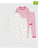 PETIT BATEAU 2er-Set: Pyjamas in Weiß/ Rosa