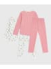 PETIT BATEAU 2er-Set: Pyjamas in Weiß/ Rosa