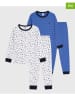 PETIT BATEAU 2er-Set: Pyjamas in Weiß/ Blau