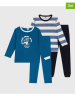 PETIT BATEAU 2er-Set: Pyjamas in Blau/ Schwarz