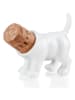 Donkey Flaschenverschluss ''Hund'' in Weiß - (B)3,5 x (H)12 x (T)3,5 cm