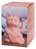 Donkey Decofiguur "Lucky Cat" lichtroze - (B)10,5 x (H)15 x (D)8,5 cm