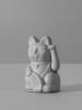 Donkey Figurka dekoracyjna "Lucky Cat Mini" w kolorze szarym - 6,7 x 9,8 x 5,2 cm