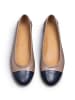 LLOYD Leder-Ballerinas in Beige/ Dunkelblau