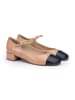 LLOYD Leder-Ballerinas in Beige/ Dunkelblau
