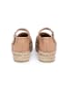 LLOYD Leren espandrilles beige/zwart