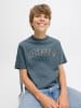 JACK & JONES Junior Shirt "Caleb" blauw/grijs