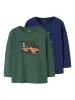 name it 2-delige set: longsleeves "Vagno" donkerblauw/groen