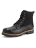 TRAVELIN' Leder-Boots "Enningdal" in Schwarz