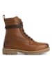 TRAVELIN' Leder-Boots "Kongsmark" in Hellbraun