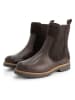TRAVELIN' Leder-Chelsea-Boots "Okstindal" in Braun