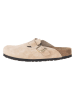 Birkenstock Leder-Clogs "Boston" in Beige