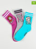 FROZEN 3er-Set: Socken "Frozen" in Grau/ Türkis/ Lila