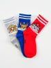 Disney Paw Patrol 3-delige set: sokken "Paw Patrol" lichtgrijs/blauw/rood