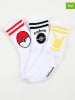 Pokémon Skarpety (3 pary) "Pokemon" w kolorze białym