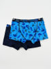 Sonic 2er-Set: Boxershorts "Sonic" in Dunkelblau/ Blau